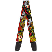 Guitar Strap - Born to Raise Hell Red Guitar Straps Buckle-Down   