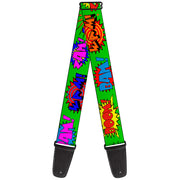 Guitar Strap - Sound Effects Green Multi Color Guitar Straps Buckle-Down   