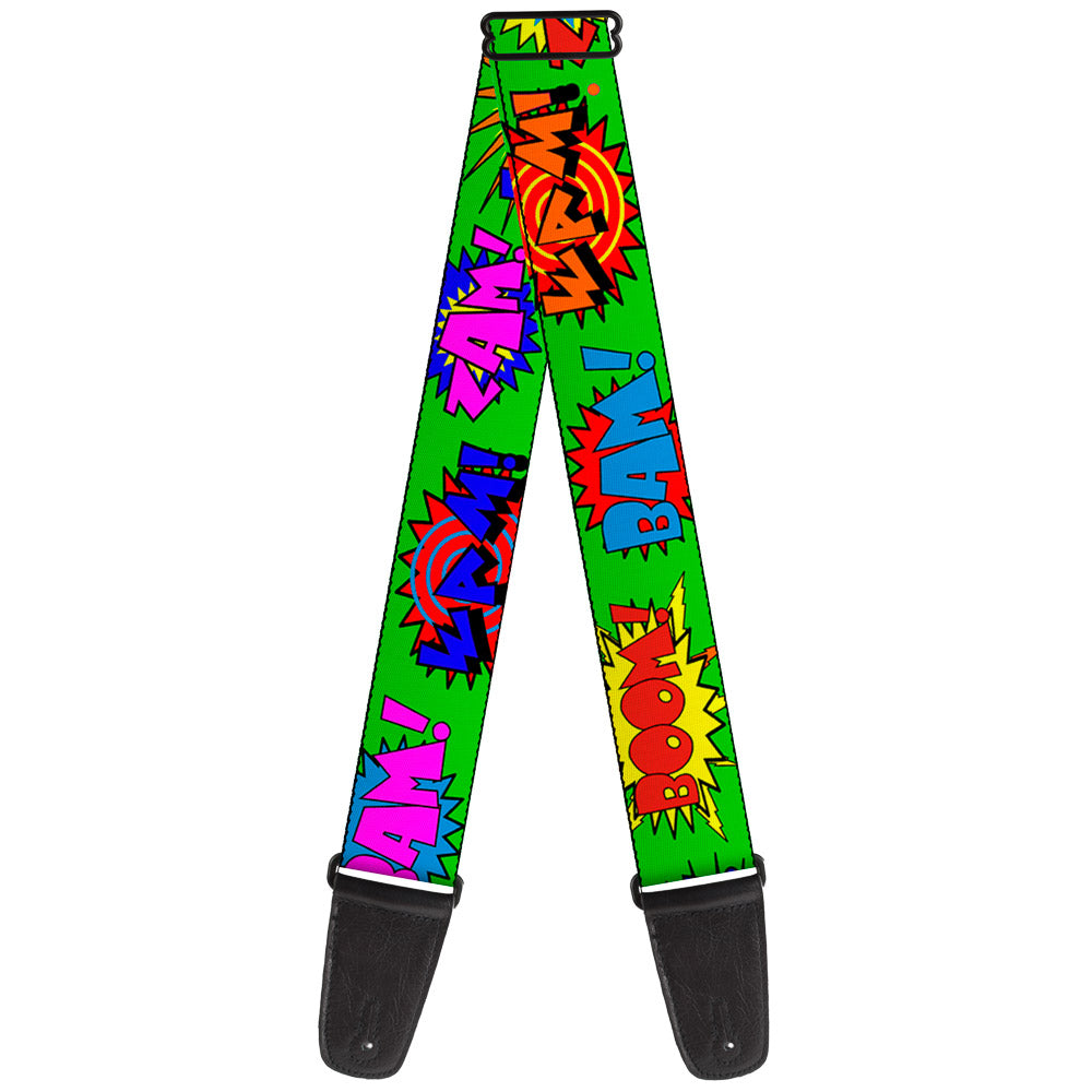 Guitar Strap - Sound Effects Green Multi Color Guitar Straps Buckle-Down   