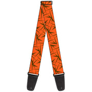 Guitar Strap - Spikes Scattered2 Orange Brown Guitar Straps Buckle-Down   