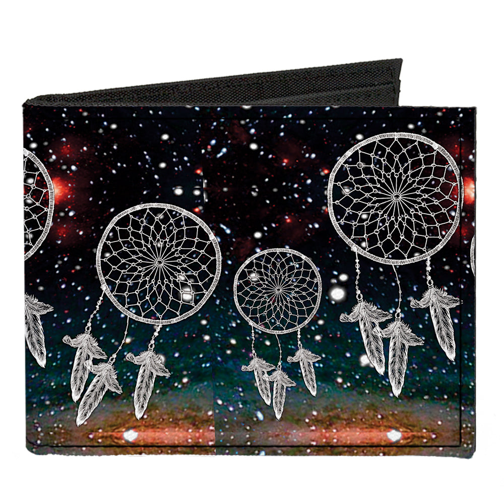 Canvas Bi-Fold Wallet - Dream Catcher Galaxy White Canvas Bi-Fold Wallets Buckle-Down   