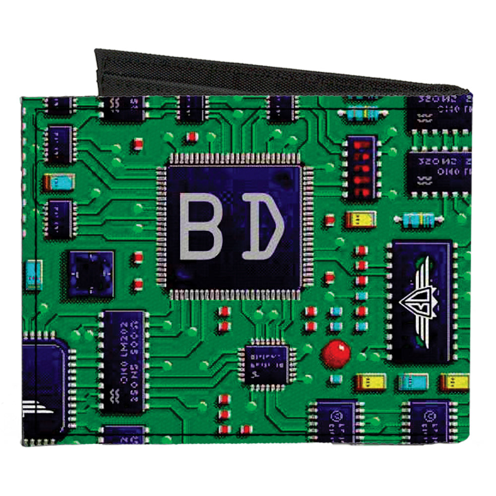 Canvas Bi-Fold Wallet - Circuit Board Canvas Bi-Fold Wallets Buckle-Down   