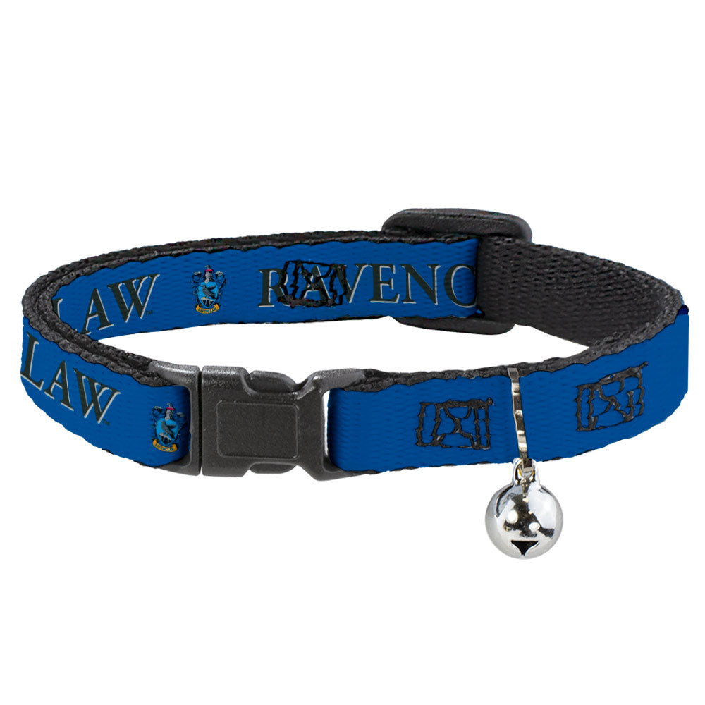 Cat Collar Breakaway with Bell - Harry Potter RAVENCLAW & Crest Blue/Black Breakaway Cat Collars Harry Potter