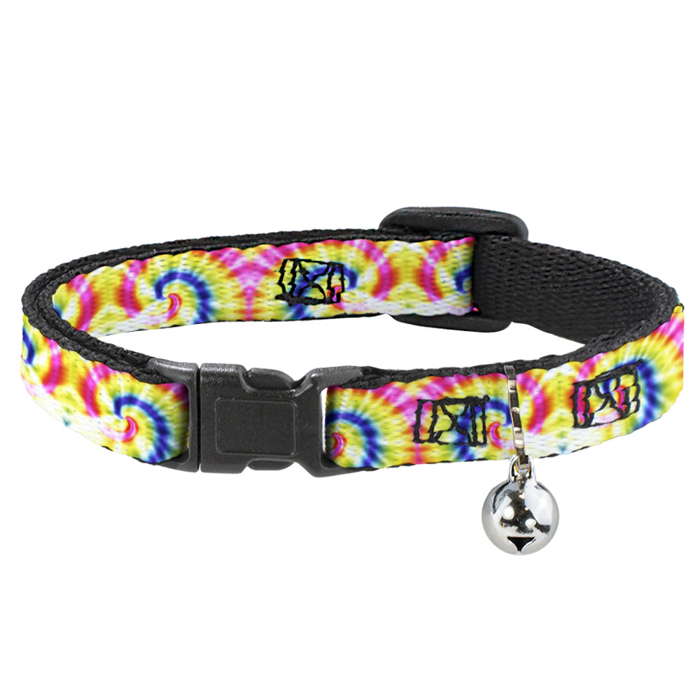 Cat Collar Breakaway - Tie Dye Swirl Multi Color White Breakaway Cat Collars Buckle-Down   