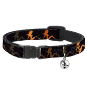 Cat Collar Breakaway - Mud Flap Girl Repeat Black Orange Fade Breakaway Cat Collars Buckle-Down   