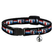 Cat Collar Breakaway - CAMARO Six Badge Stripe Black Silver Red White Blue Breakaway Cat Collars GM General Motors   