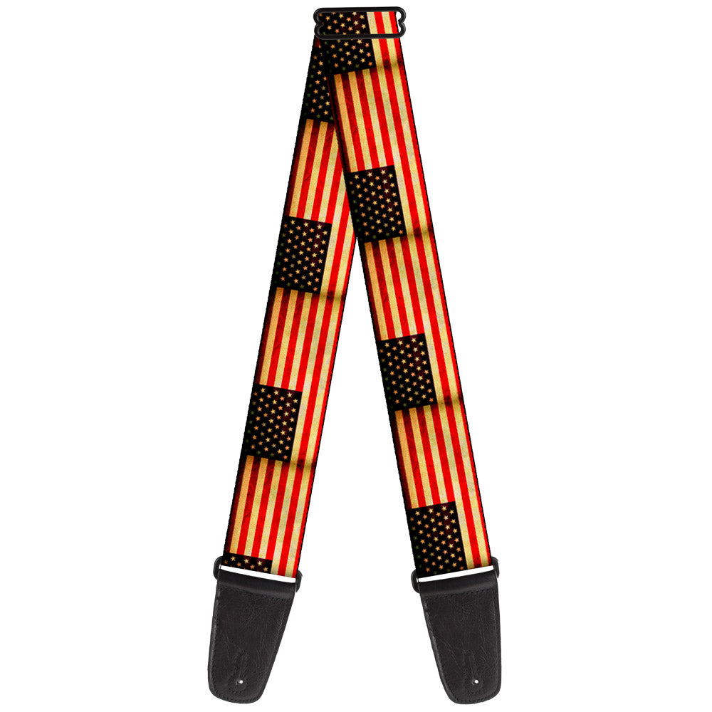 Guitar Strap - Vintage US Flag Repeat Guitar Straps Buckle-Down   