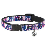 Cat Collar Breakaway - Peace Mixed White Blue Pink Breakaway Cat Collars Buckle-Down   