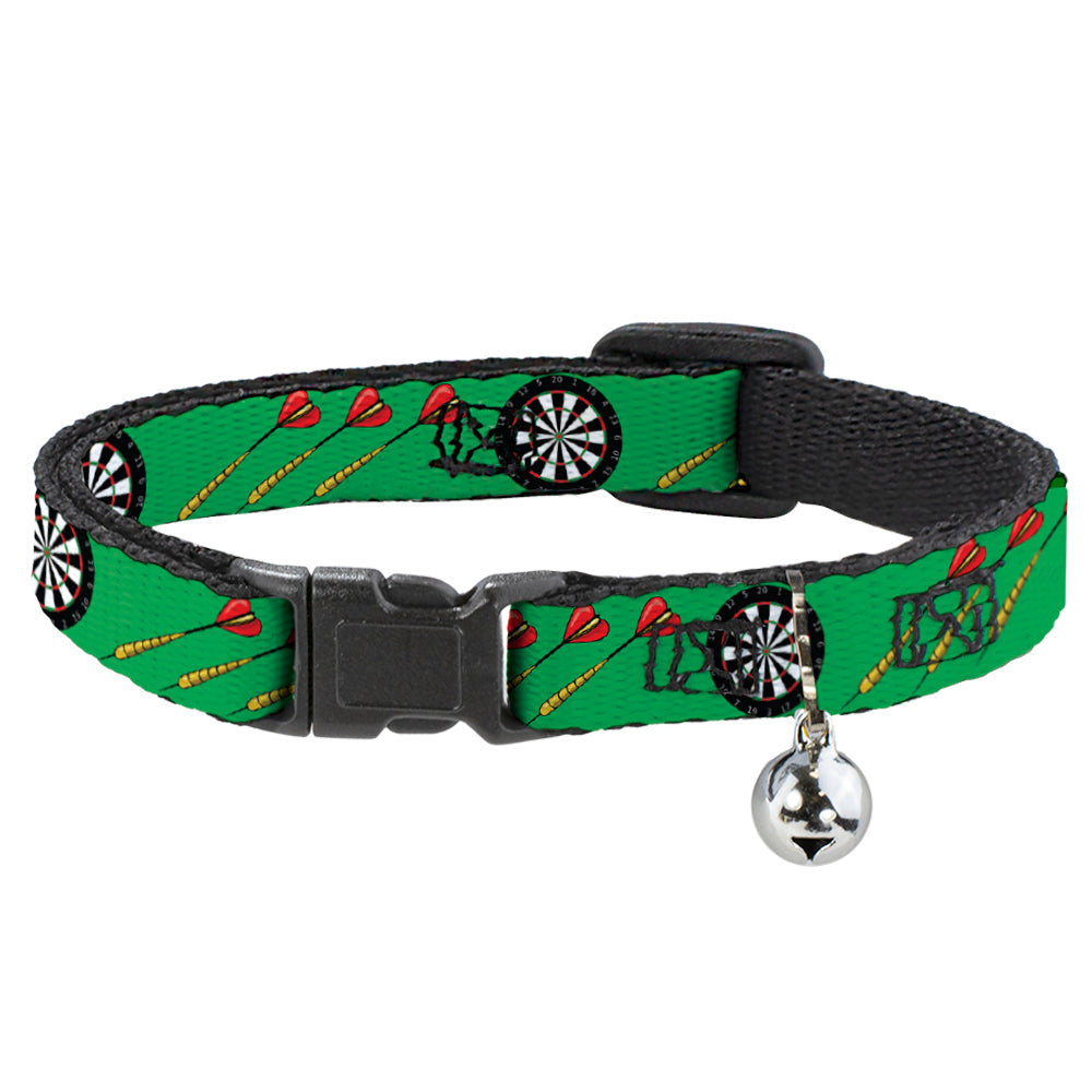 Cat Collar Breakaway - Darts Green Multi Color Breakaway Cat Collars Buckle-Down   