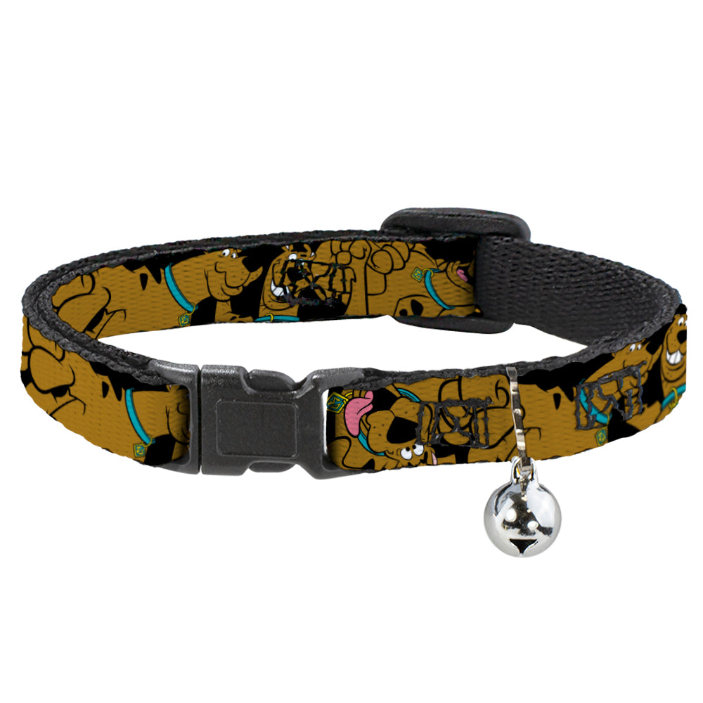 Cat Collar Breakaway - Scooby Doo Stacked CLOSE-UP Black Breakaway Cat Collars Scooby Doo   
