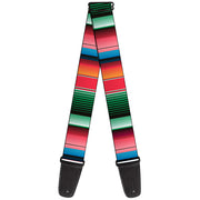 Guitar Strap - Zarape5 Vertical Multi Color Stripe Guitar Straps Buckle-Down   