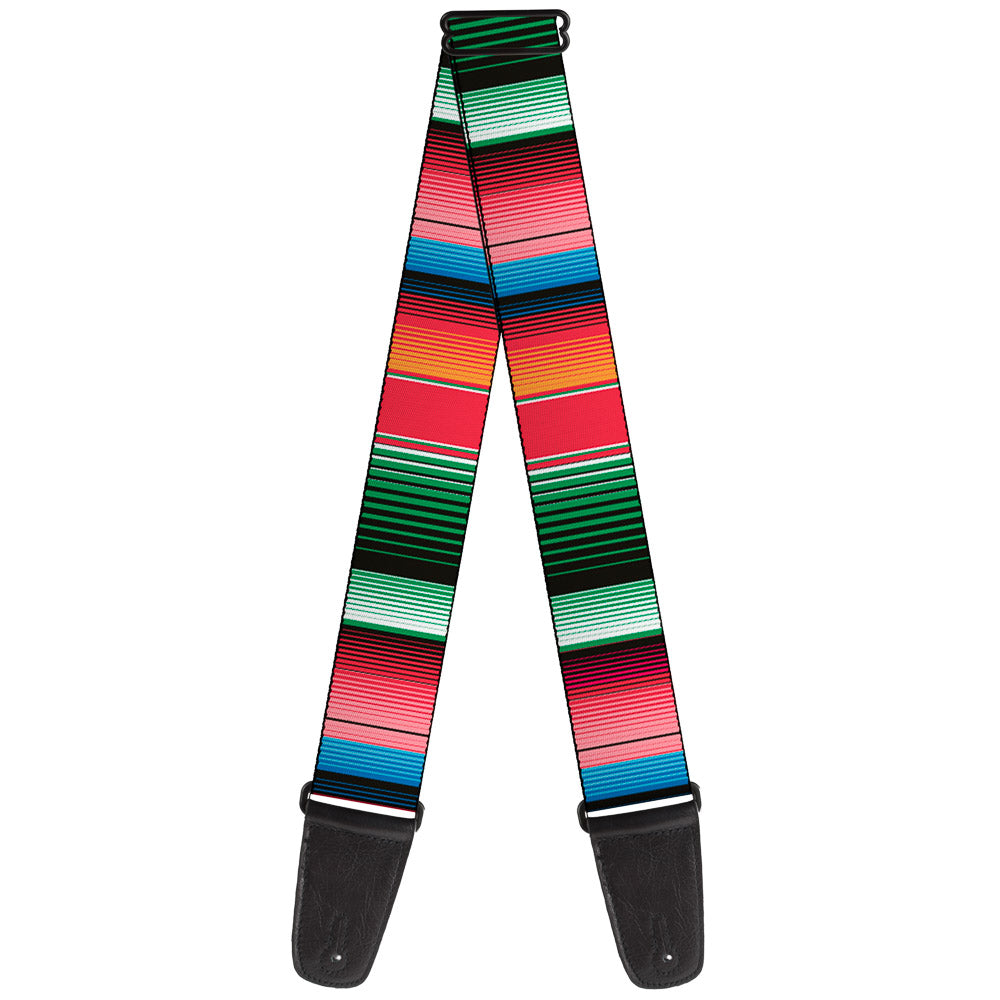 Guitar Strap - Zarape5 Vertical Multi Color Stripe Guitar Straps Buckle-Down   