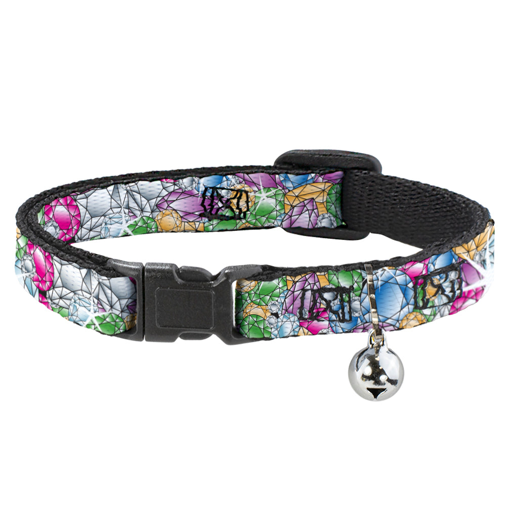 Cat Collar Breakaway - Gems Stacked Multi Color Breakaway Cat Collars Buckle-Down   