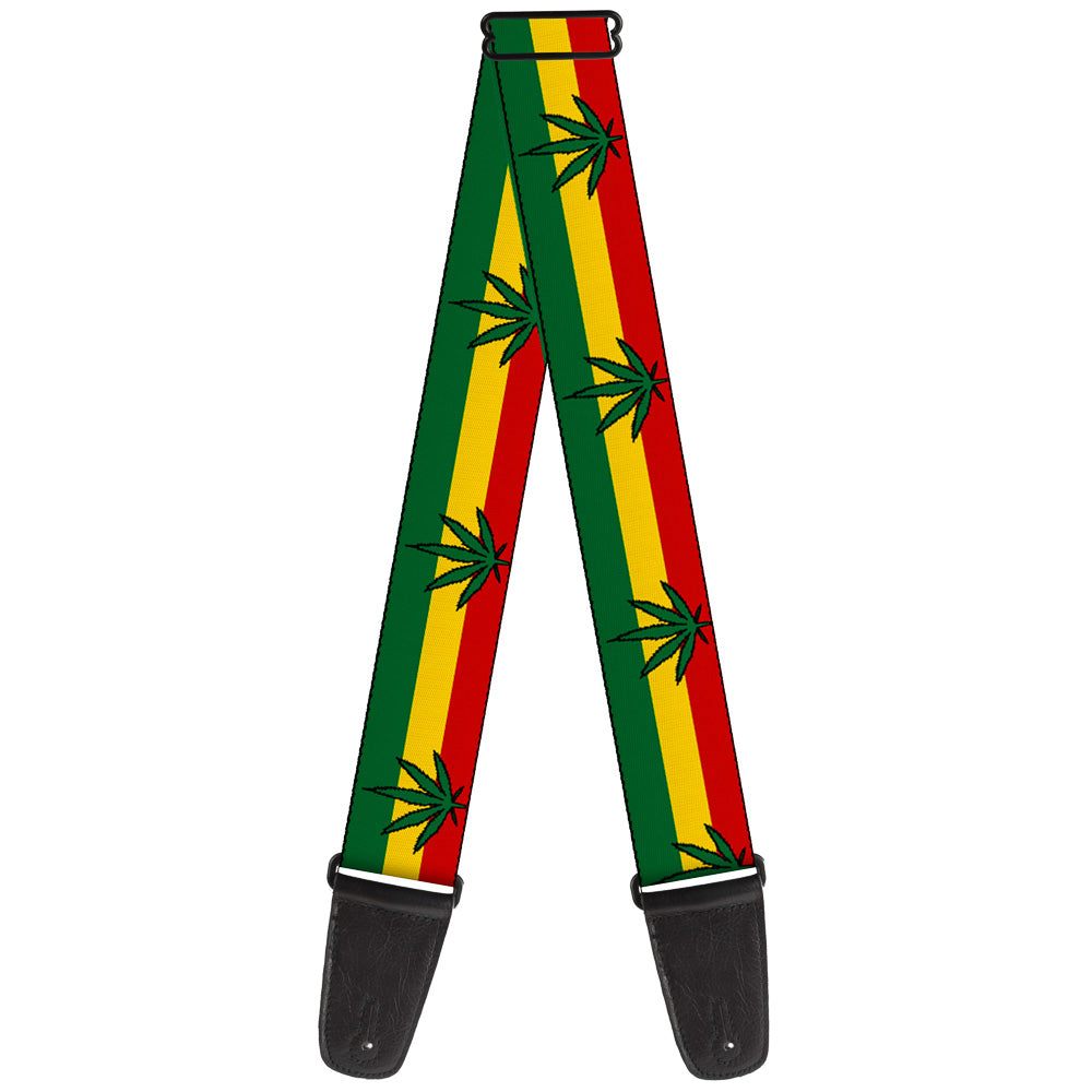 Guitar Strap - Mustache Trio White Black Guitar Straps Buckle-Down   