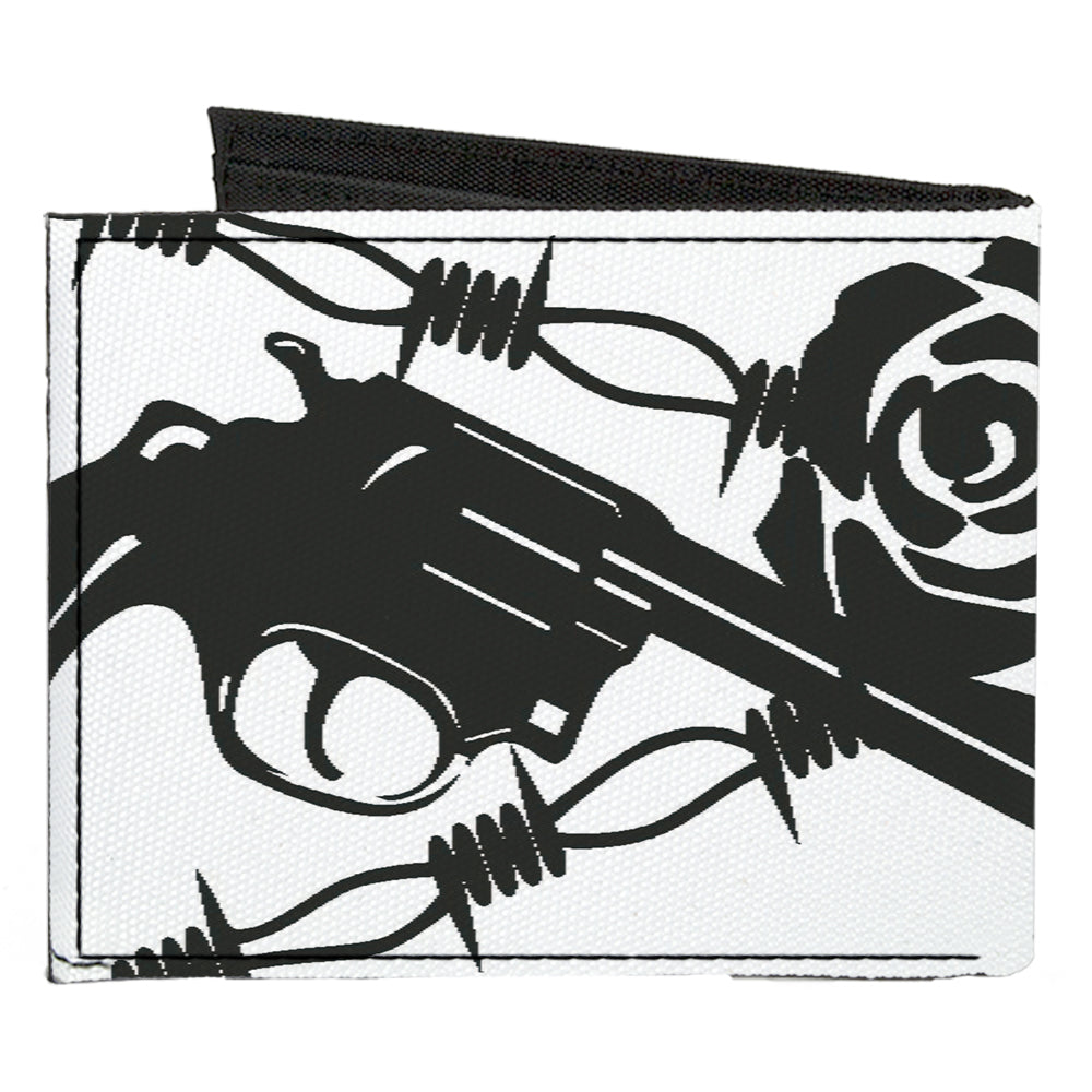 Canvas Bi-Fold Wallet - Madness White Black Canvas Bi-Fold Wallets Buckle-Down   