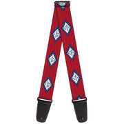 Guitar Strap - Arkansas Flag Red Blue White Guitar Straps Buckle-Down   