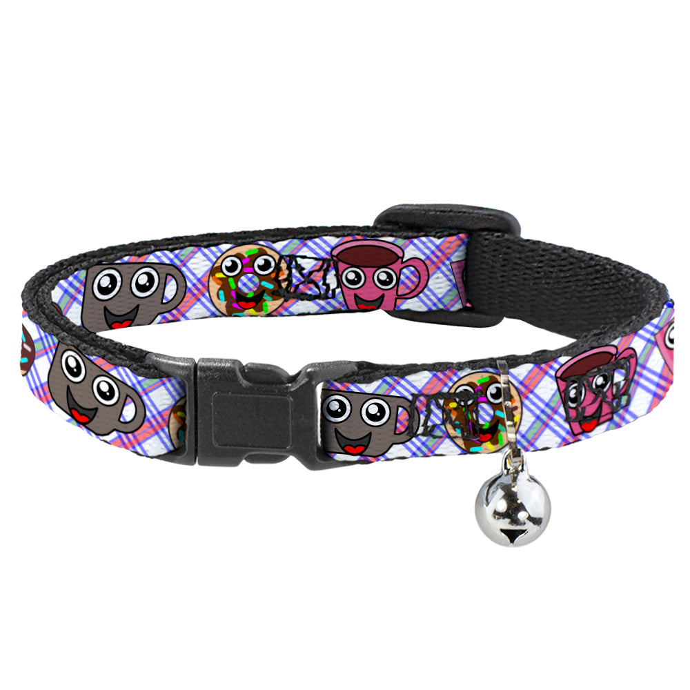Cat Collar Breakaway - Donuts & Coffee Cartoon2 Breakaway Cat Collars Buckle-Down   