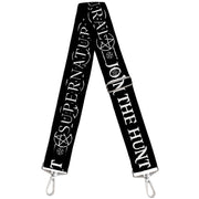 Purse Strap - SUPERNATURAL JOIN THE HUNT Icons Logo Pentagrams Black White Purse Straps Supernatural   