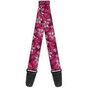 Guitar Strap - Hibiscus Collage Pink Shades Guitar Straps Buckle-Down   