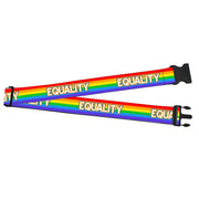 Luggage Strap - 2.0" - EQUALITY Stripe Rainbow White Luggage Straps Buckle-Down   