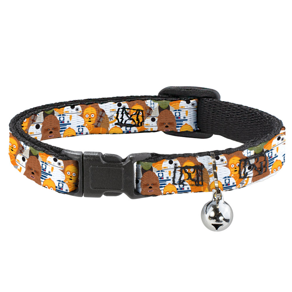 Cat Collar Breakaway with Bell - Star Wars 5-Character Poses Stacked Breakaway Cat Collars Star Wars   