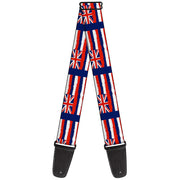 Guitar Strap - Hawaii Flags Weathered Blue Red White Guitar Straps Buckle-Down   