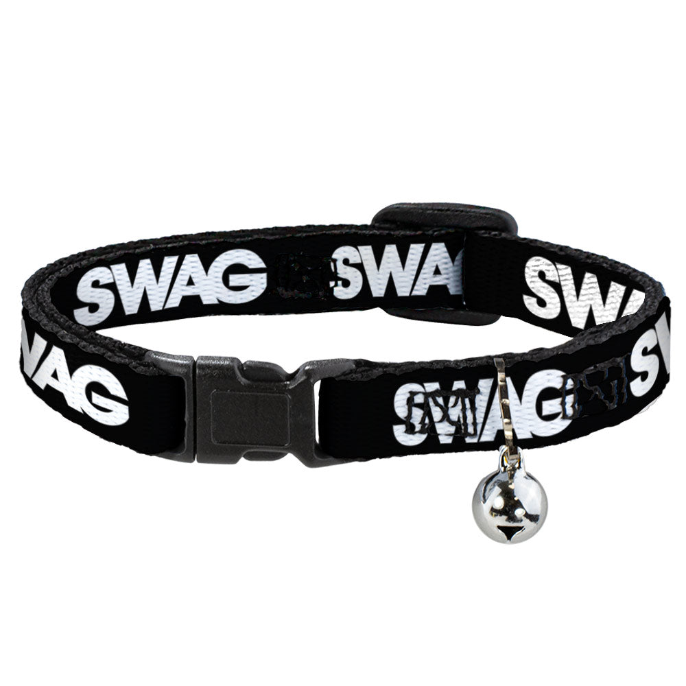 Cat Collar Breakaway - SWAG Black White Breakaway Cat Collars Buckle-Down   