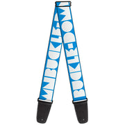 Guitar Strap - BUCKLE-DOWN Shapes Turquoise White Guitar Straps Buckle-Down   