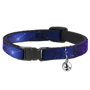 Cat Collar Breakaway - Galaxy Blues Purples Breakaway Cat Collars Buckle-Down   