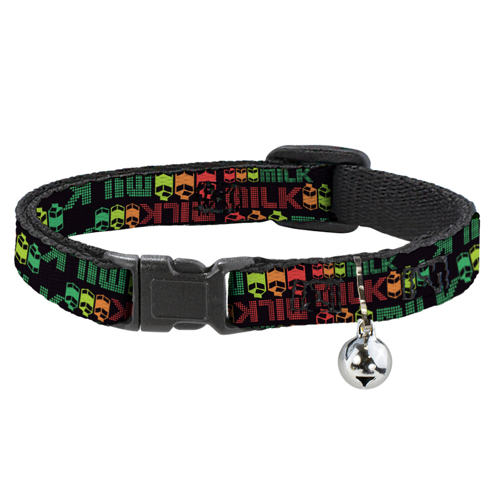 Cat Collar Breakaway - MILK Cartoons Black Multi Color Breakaway Cat Collars Buckle-Down   