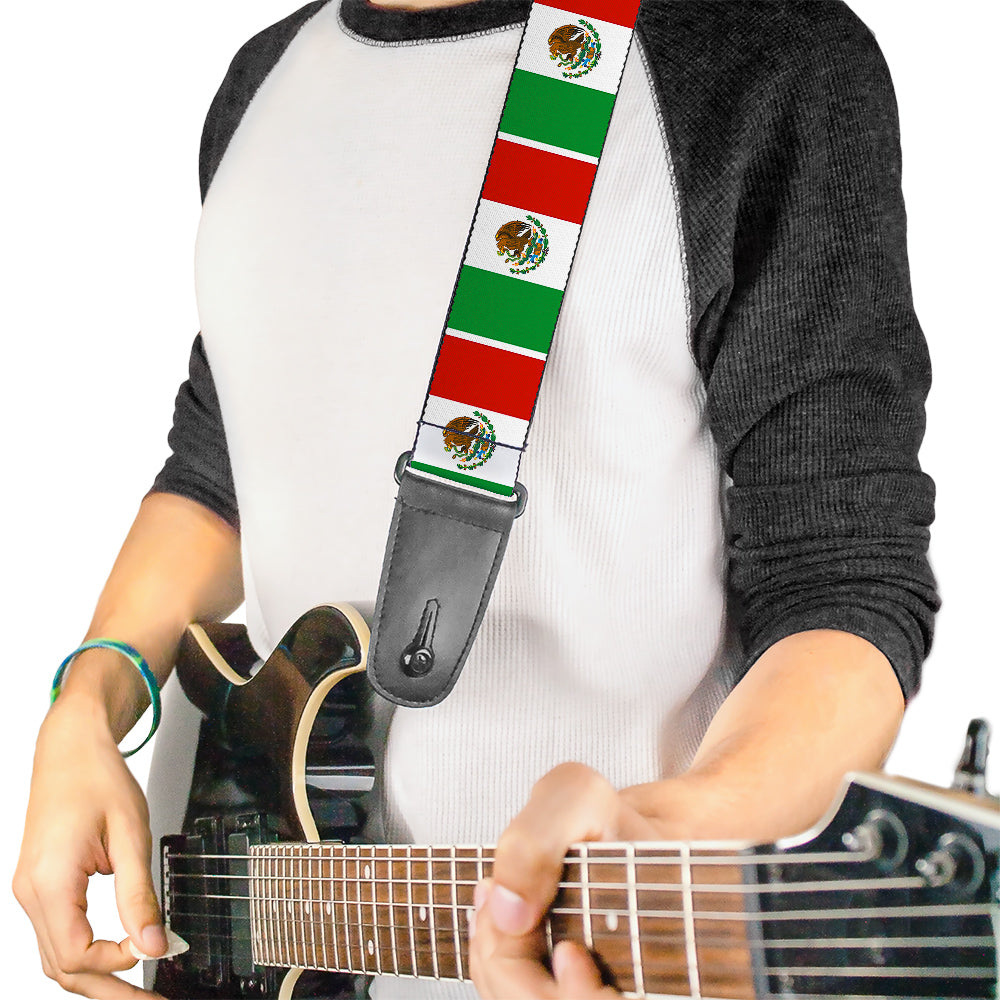 Guitar Strap - Mexico Flags Guitar Straps Buckle-Down   