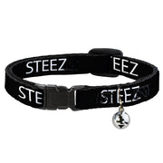 Cat Collar Breakaway - STEEZ 3-D Black White Breakaway Cat Collars Buckle-Down   
