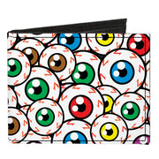 Canvas Bi-Fold Wallet - Eyeballs Stacked Canvas Bi-Fold Wallets Buckle-Down   