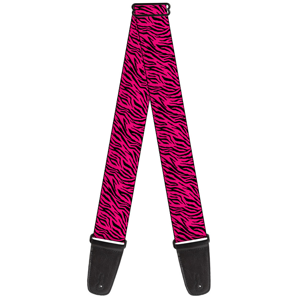 Guitar Strap - Zebra 2 Fuchsia Pink Guitar Straps Buckle-Down   