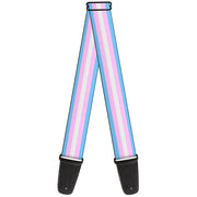 Guitar Strap - Flag Transgender Baby Blue Baby Pink White Guitar Straps Buckle-Down   
