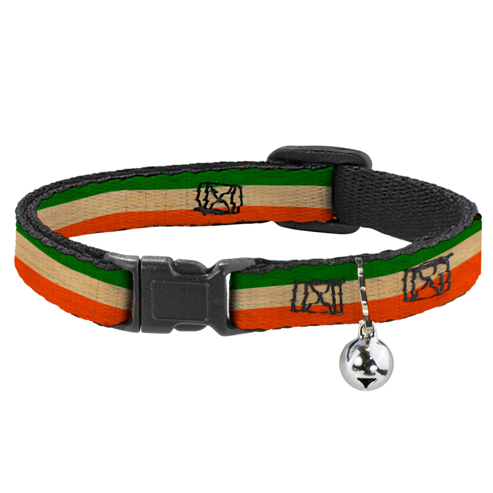 Cat Collar Breakaway - Ireland Flag Stripes Distressed Breakaway Cat Collars Buckle-Down   