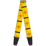 Guitar Strap - New Mexico Flag Black Guitar Straps Buckle-Down   