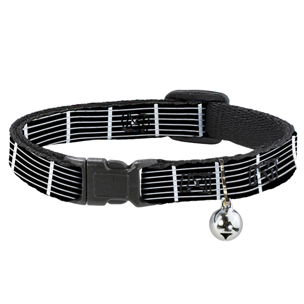 Cat Collar Breakaway - Guitar Neck Black White Breakaway Cat Collars Buckle-Down   