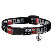 Cat Collar Breakaway - WATCH ME DAB Stars Black Red White Crackle Gray Breakaway Cat Collars Buckle-Down   