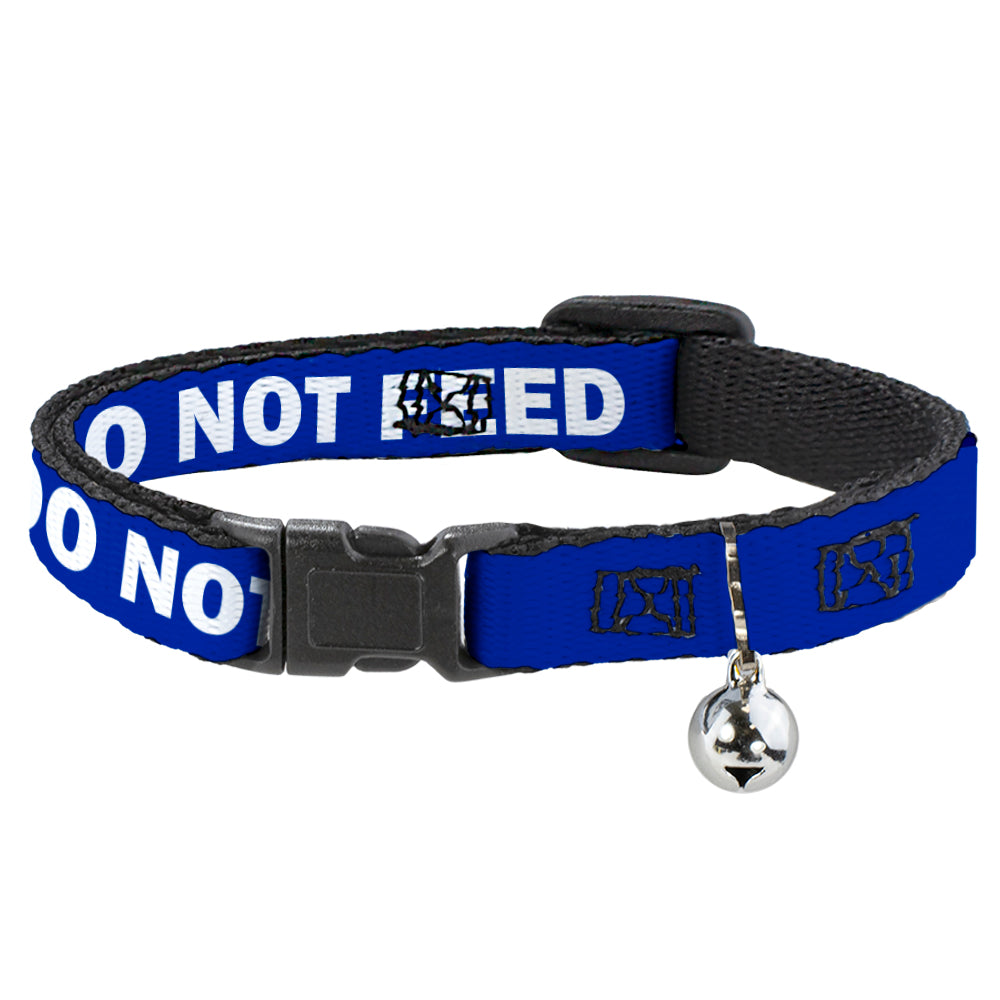 Cat Collar Breakaway - Pet Quote DO NOT FEED Navy White Breakaway Cat Collars Buckle-Down   