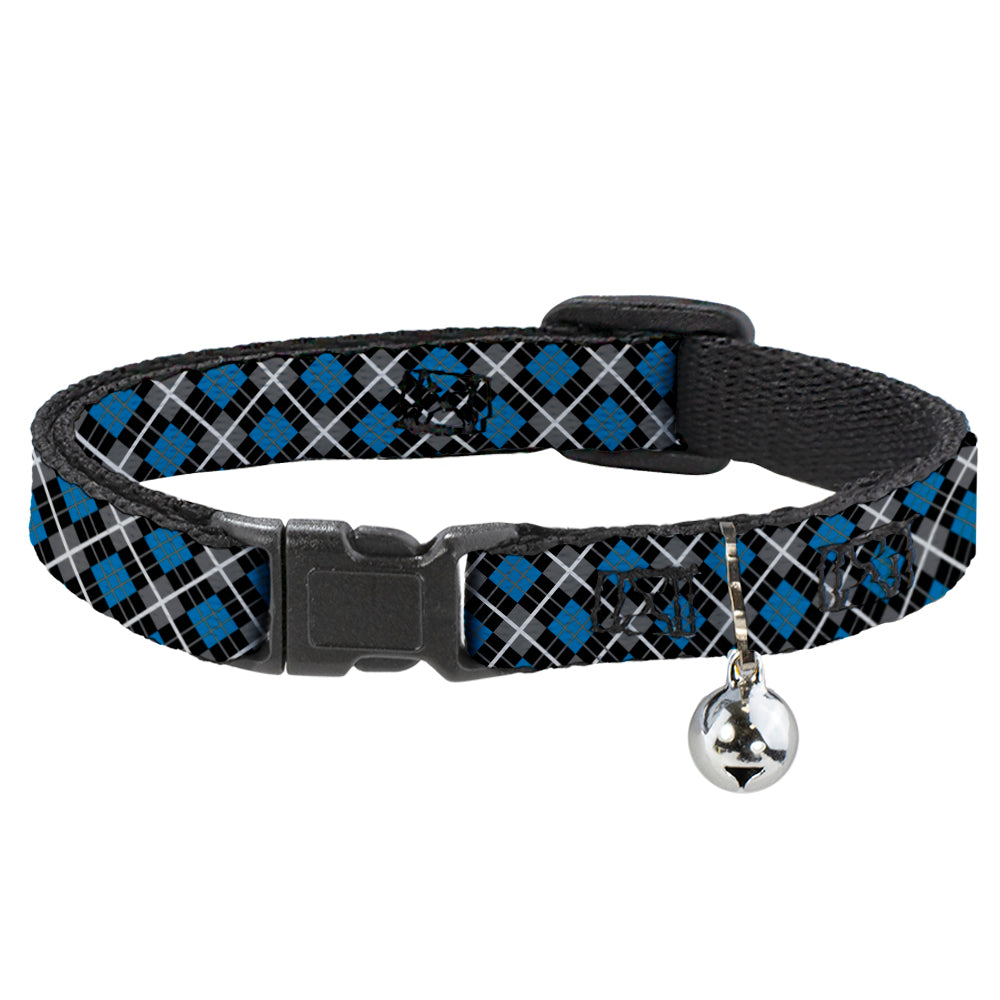 Cat Collar Breakaway - Argyle Black Gray Turquoise Breakaway Cat Collars Buckle-Down   