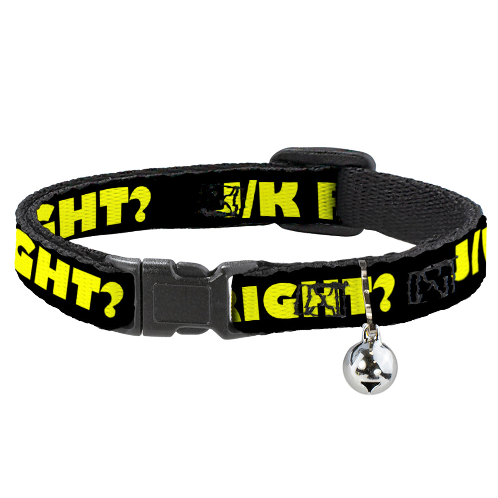 Cat Collar Breakaway - J K RIGHT? Black Yellow Breakaway Cat Collars Buckle-Down   