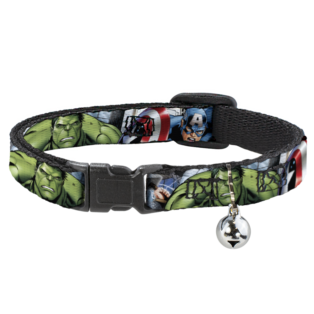 MARVEL AVENGERS Cat Collar Breakaway - Marvel Avengers Superheroes CLOSE-UP Breakaway Cat Collars Marvel Comics   