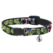 MARVEL AVENGERS Cat Collar Breakaway - Marvel Avengers Superheroes CLOSE-UP Breakaway Cat Collars Marvel Comics   