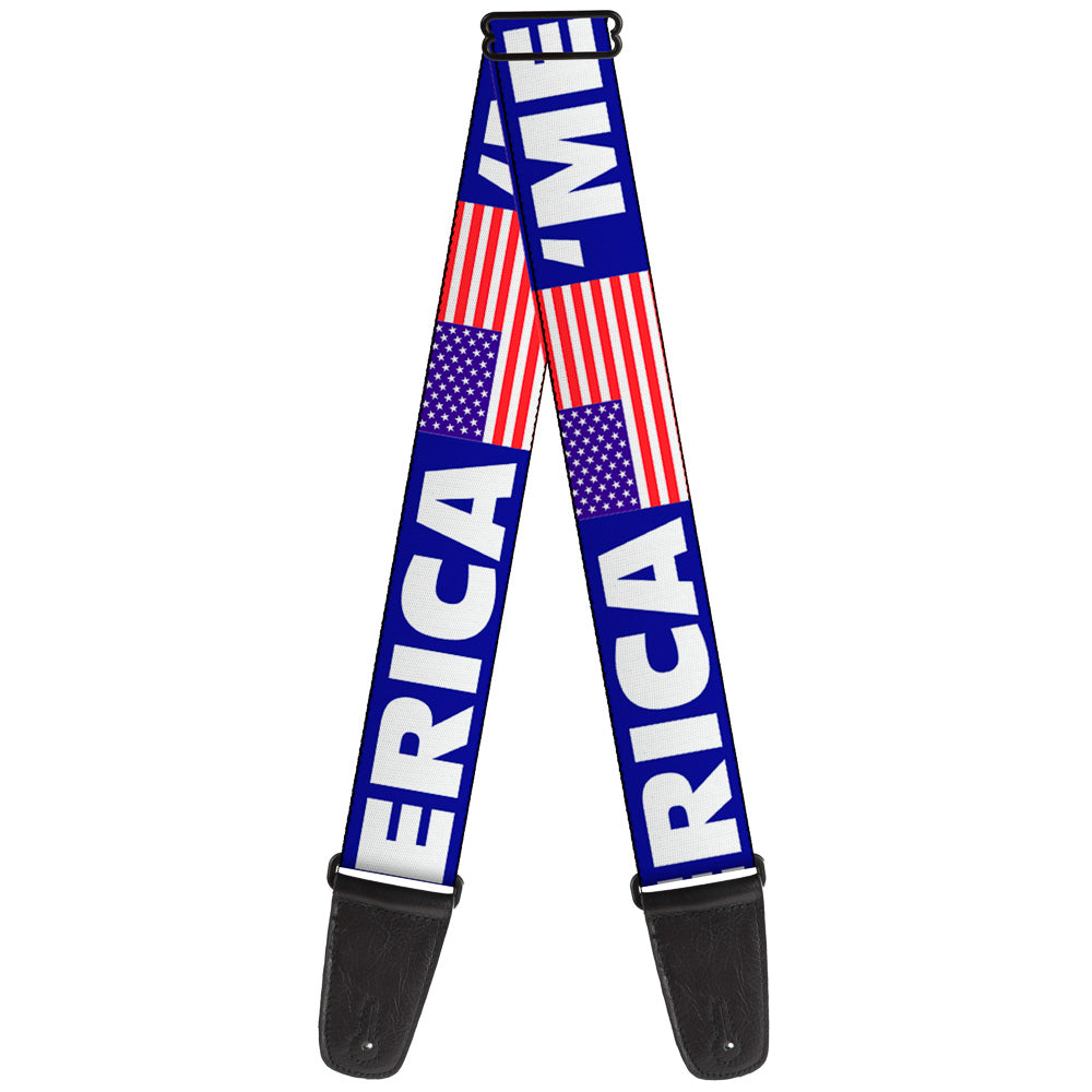 Guitar Strap - MERICA US Flag Blue White Red Guitar Straps Buckle-Down   