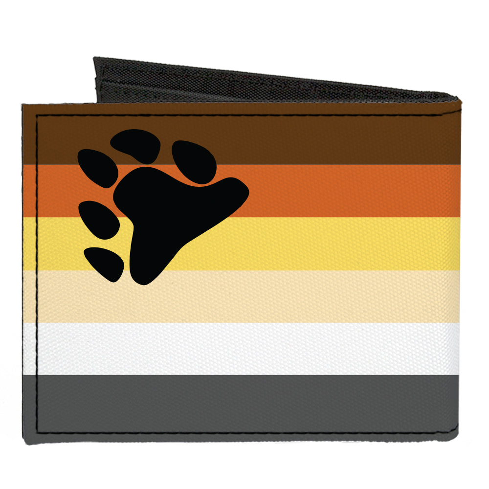 Canvas Bi-Fold Wallet - Flag Bear Pride2 Black Brown Orange Yellow Tan White Gray Black Canvas Bi-Fold Wallets Buckle-Down   