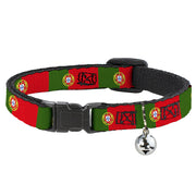 Cat Collar Breakaway - Portugal Flag Green Red Breakaway Cat Collars Buckle-Down   