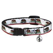 Cat Collar Breakaway - California State Flag White Breakaway Cat Collars Buckle-Down   