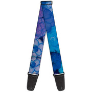 Guitar Strap - Vivid Floral Collage3 Blues Purples Guitar Straps Buckle-Down   