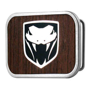 Dodge Viper Framed Marquetry Black Walnut Metal - Matte Rock Star Buckle Belt Buckles Dodge   